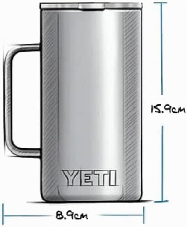 YETI Rambler Krug, Edelstahl, Navy, 24oz (710ml), Navy