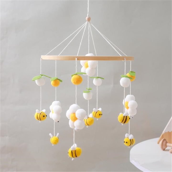 Herfair Bienen Baby Mobiles Bettglocke Blumen, Mobile Baby Windspiele Babybett Anhänger Baby Mobile