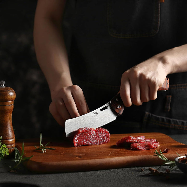 SENBON 440 Sharp Falten Küchenmesser Schälen Praktisches Messer Obst Messer Bunter Holzgriff Camping
