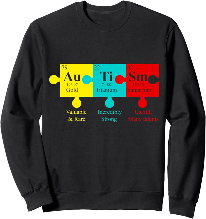 Autismus Periodensystem Tabelle Autist Autisten Sweatshirt
