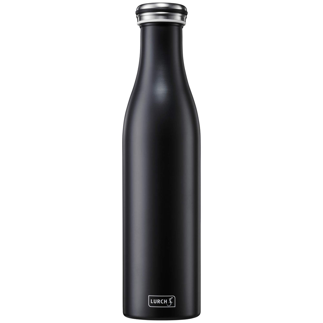 Lurch 240928 Isolierflasche / Thermoflasche für heisse und kalte Getränke aus doppelwandigem Edelsta