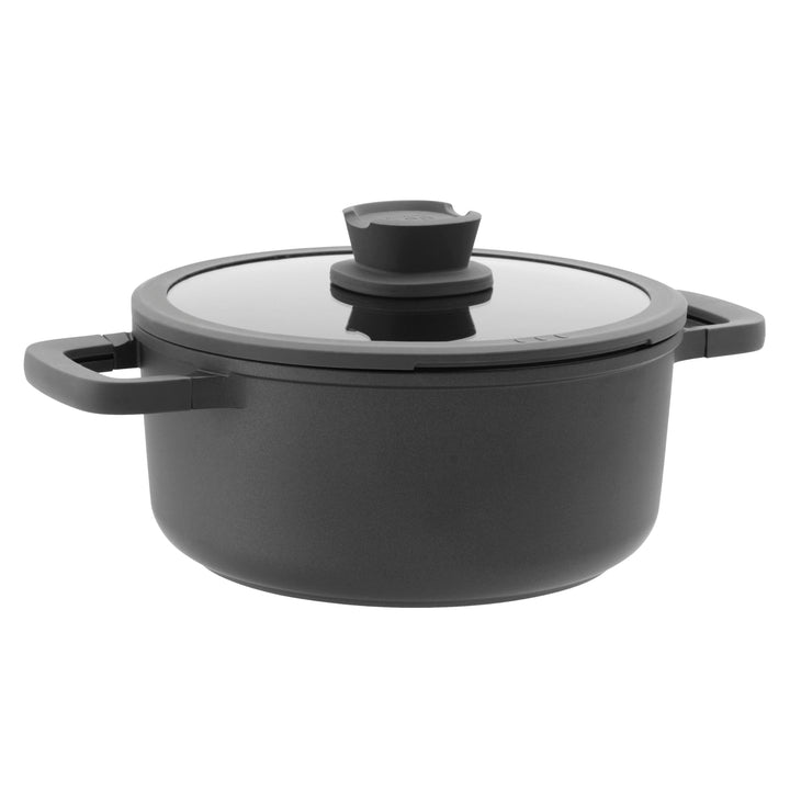 BergHOFF Leo Stone+ Kochtopf gross (24x11cm) - Suppentopf PFAS frei - für alle Herdarten - Topf mit
