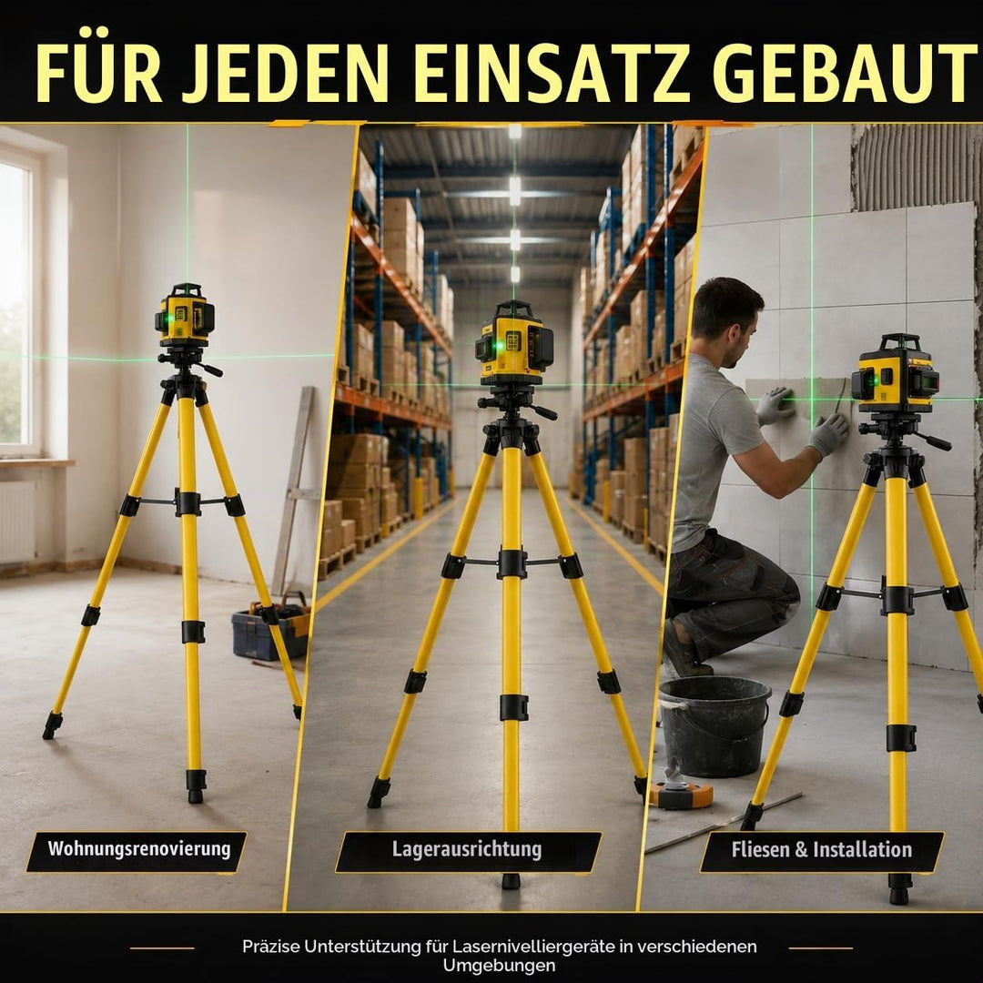 Candeon Kreuzlinienlaser Stativ, Teleskopisch Laser Level Stativ Gewinde 5/8", 38-100cm, Aluminiumst
