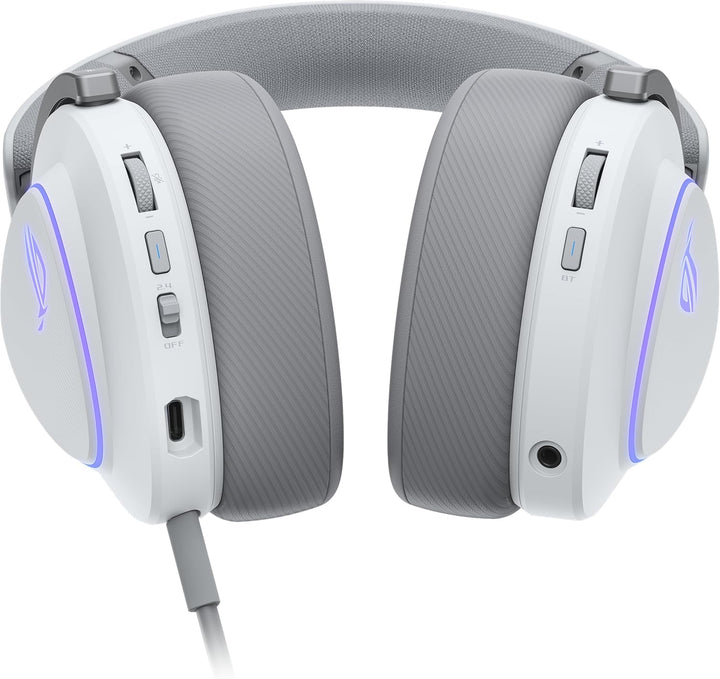 ASUS ROG Delta II White kabelloses RGB Gaming Headset (SpeedNova, Bluetooth, 2,4 GHz, 3,5-mm-Anschlu