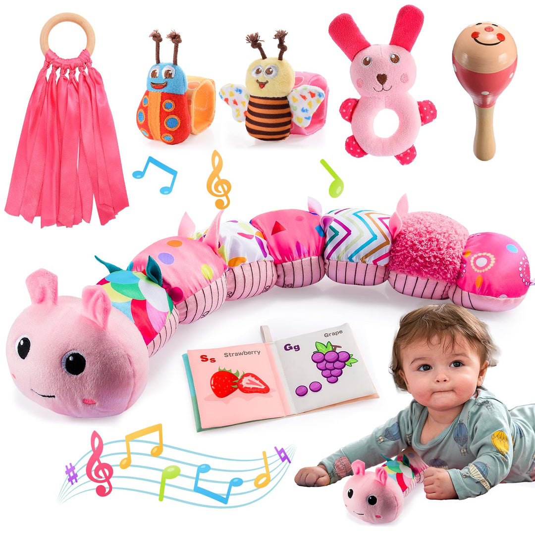 Toyzey Musical Raupe Baby Geschenk 0-6 Monate Mädchen BabySpielzeug 3 6 12 Monate Spielzeug ab 0 3 6