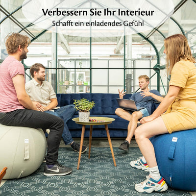 Backerz Sitzball 65 cm - Ergonomische Sitzmöbel für Büro und Heimbüro - Langlebiger Stoff, Gymnastik