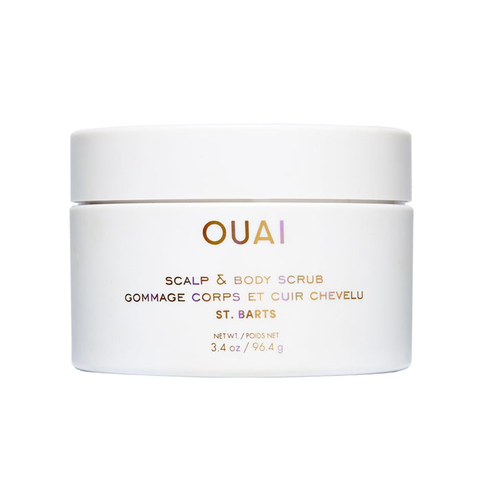 OUAI Scalp &amp; Body Scrub Reisegrösse – St. Barts – Exfolierendes Körperpeeling mit Zucker &amp; Kokosöl f
