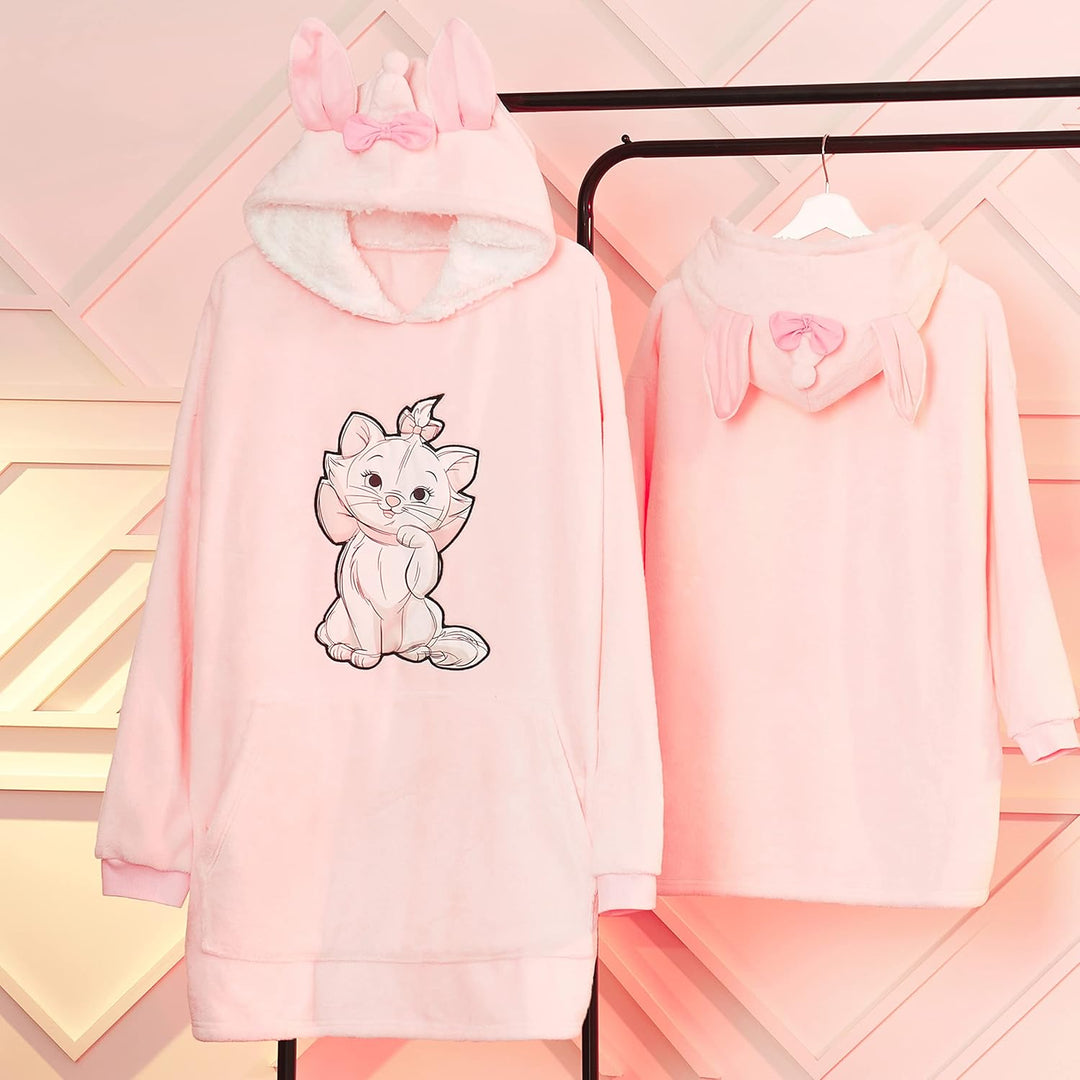 Disney Übergrosse Kapuzenpullover Damen Hoodie Decke Mädchen Teenager Herren Einheitsgrösse Rosa/Mar