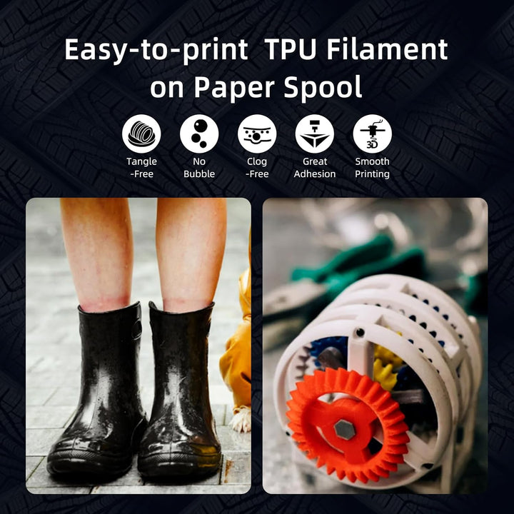 GEEETECH TPU filament 1.75mm Transparent Blau, Flexible 3D Drucker Filament 500g 1 Spool, Transparen