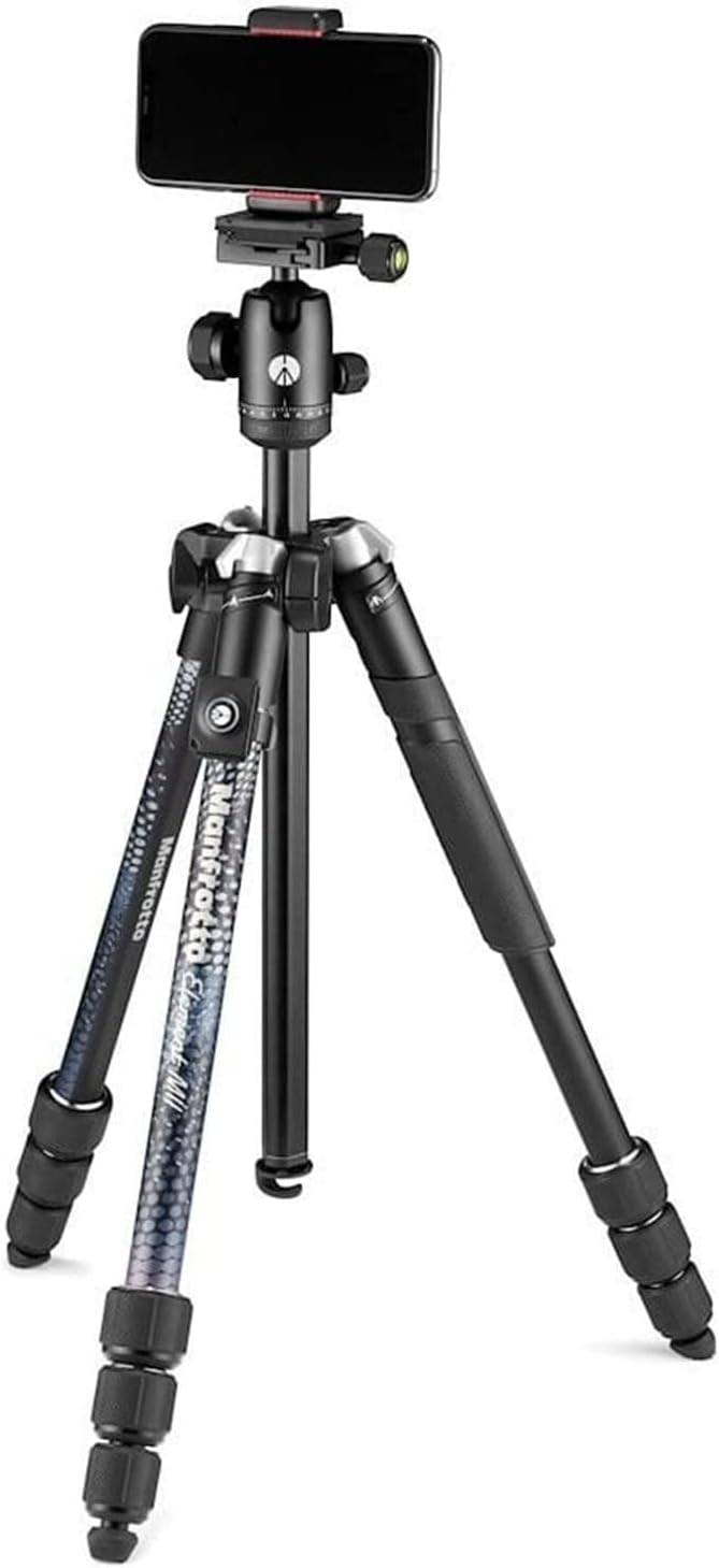 Manfrotto Element MII Kamera- und Handystativ, Aluminium Reisestativ mit Kugelkopf und Bluetooth, fü