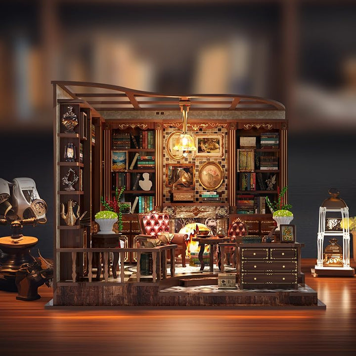 Book Nook Kit für Erwachsene - CRIOLPO DIY Miniatur Haus Holzpuzzle 3D Puppenhaus - Buchstütze für B