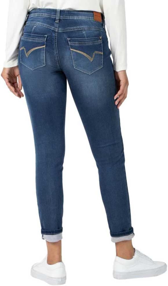 Timezone Damen Nalitz Slim Jeans 24W / 32L Blau (Blue Denim Wash 3041), 24W / 32L Blau (Blue Denim W