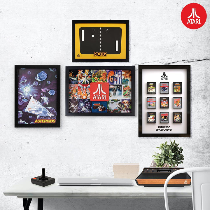 Offizielle Atari 3D-Wandkunst, authentische Pong-Kollektion für Gaming-Setup, Gamer-Tapete, Spielzim