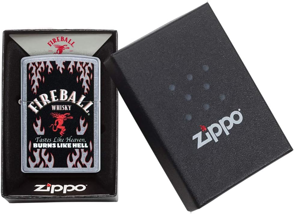 Zippo Feuerzeug Fireball Pocket, Sonstige, Chrome, Regular, Fireball