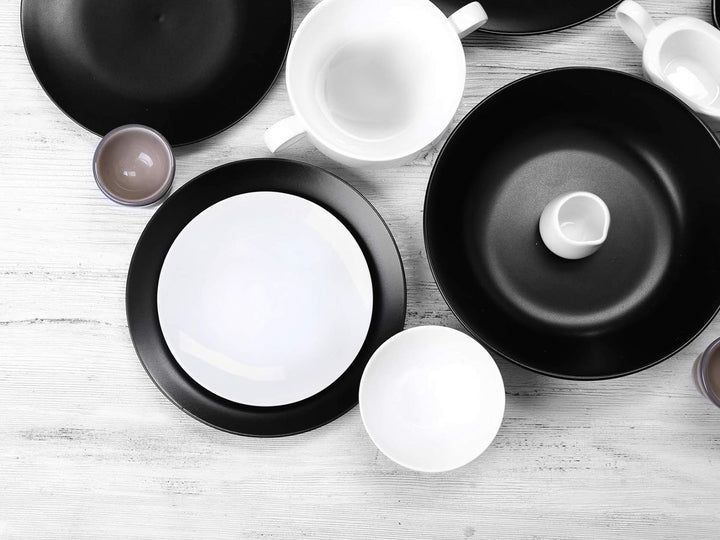 H&h set 6 piatti in stoneware denver bianco frutta 20