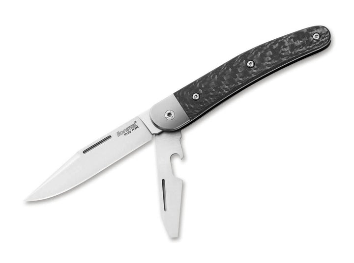 LionSteel Taschenmesser Jack Two CF - modernes Alltagsmesser mit Griff aus Kohlefaser - zweite Kling