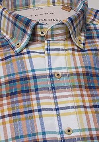 eterna Herren Upcycling Shirt Oxford Regular FIT 40 Blau, 40 Blau