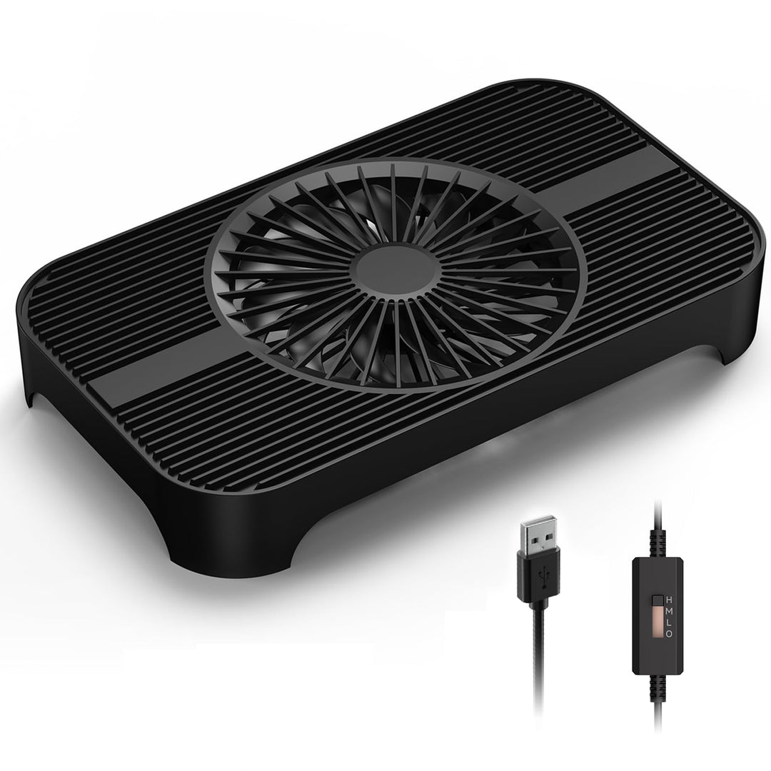X3-V2 Router-Kühler, 140 mm USB-Lüfter mit 3 Stufen, Schwarz