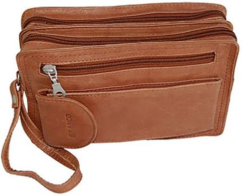 GoBago Branco praktische Leder Herren Handgelenktasche Herrentasche Handtasche Tasche Braun, Braun