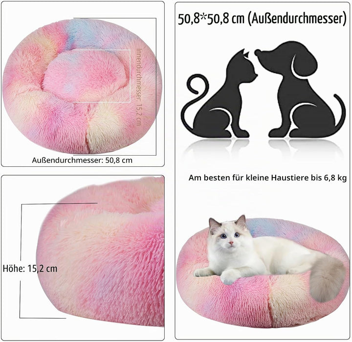 Nisrada Katzenbetten für Indoor-Katzen, 50cm, Hundebett für kleine Melium-grosse Hunde, waschbares,