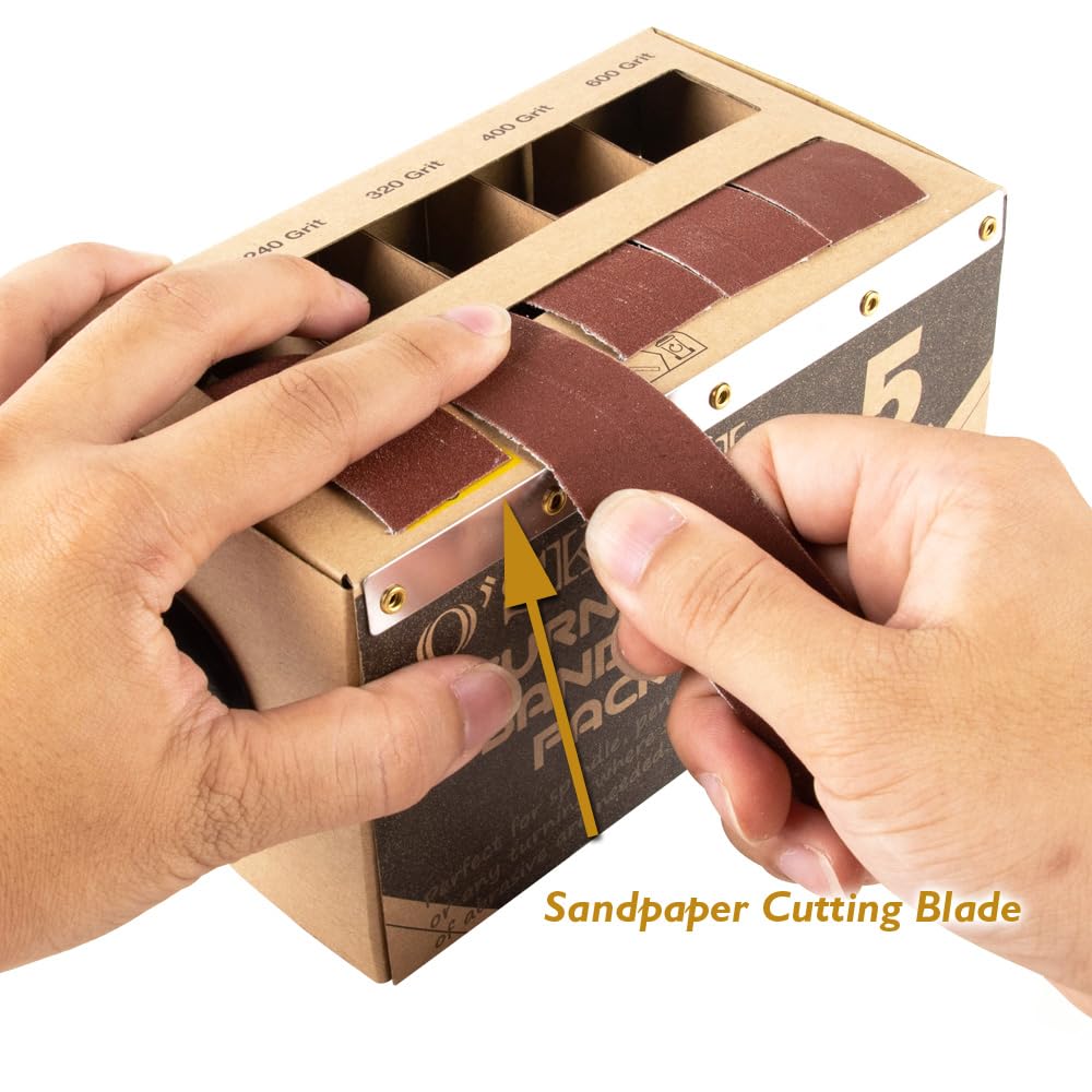 O'skool Schleifpapier Rolle Set mit Spender,Schmirgeltuchrolle für Möbelreparatur,Metall Holzverarbe