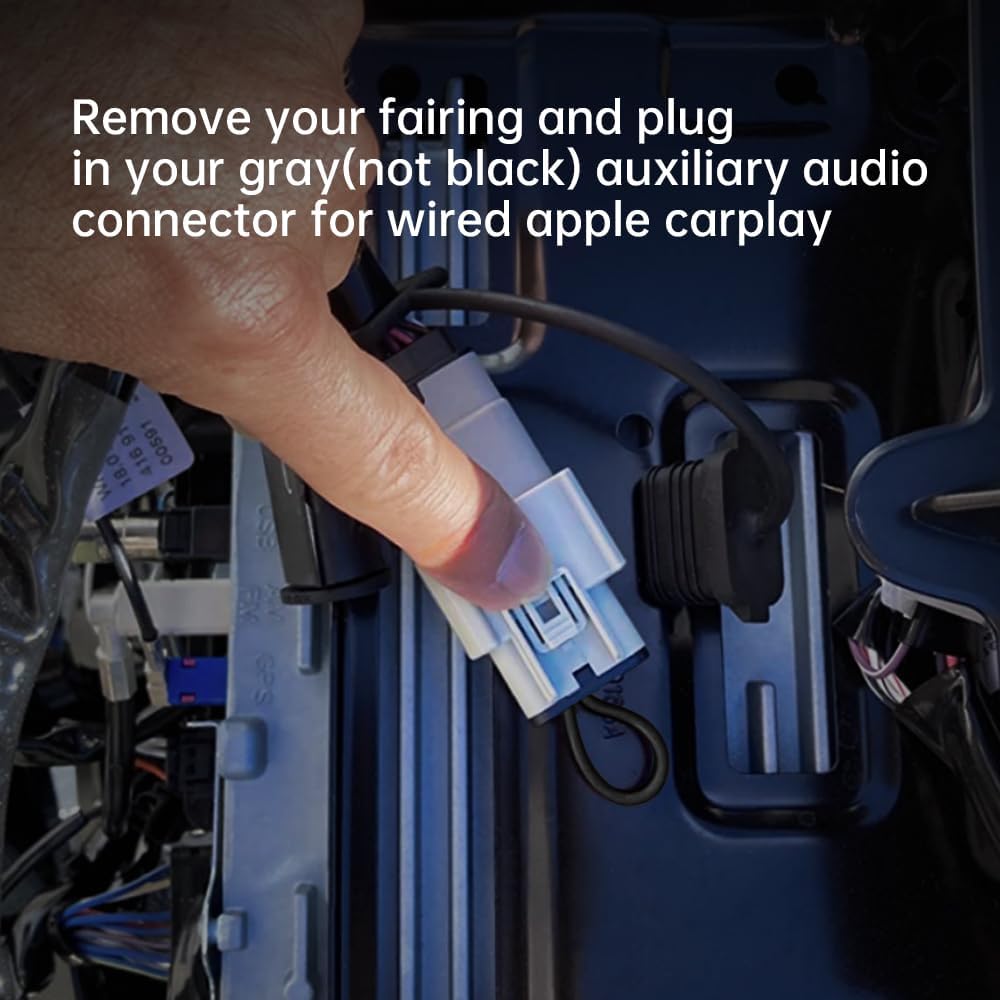 Carplay2air Apple Car Play Jumper Plug for 2019-2023 Harley Davidson Road Glide or Street Glide with