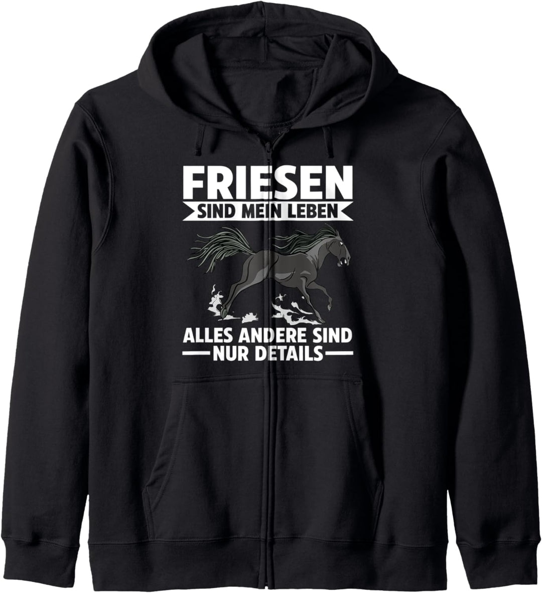 Reiten Pferde Friese Pferd Kapuzenjacke