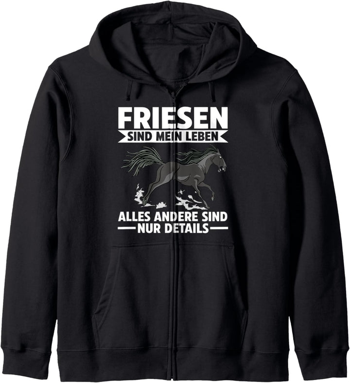 Reiten Pferde Friese Pferd Kapuzenjacke