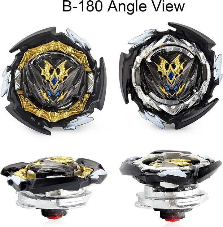 Gyros Turbo Set, 4D Metall Fusion Kampf Kreisel, Mit Battling Top Launcher, Geschenk-Sets,(B-180+B-2