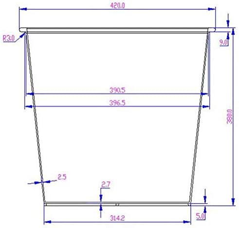 Eleganteinrichten Pflanzkübel Polyrattan D52xH44cm schwarz.