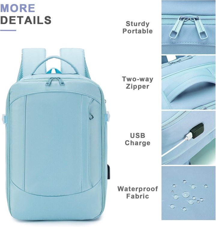 YOODI Reiserucksack Handgepäck Flugzeug 40x20x25 Ryanair Erweiterbarer 14 Zoll Laptop Rucksack Reise