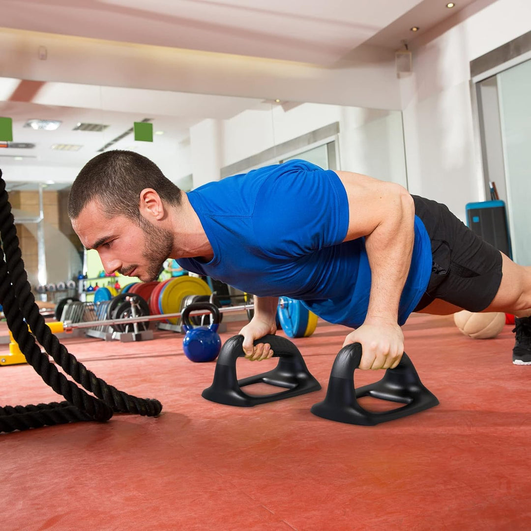 SELEWARE Liegestützgriffe Push up Bars Krafttraining Sportgriffe Fitness Parallettes Weicher Gummigr