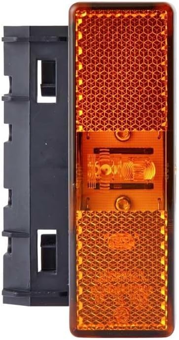 HELLA - Seitenmarkierungsleuchte - LED - 24V - geschraubt/Anbau - Lichtscheibenfarbe: gelb - LED-Lic