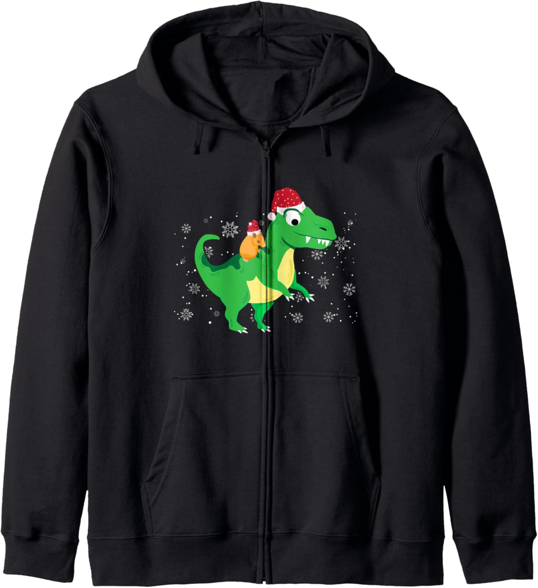 Meerschweinchen reiten Weihnachtslicht T Rex Dinosaurier Kapuzenjacke
