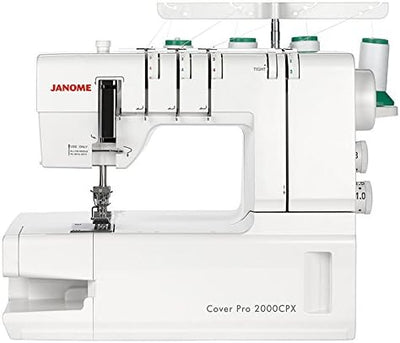 JANOME Cover Pro 2000CPX inkl. Anschiebetisch und 2 Nähfüsse