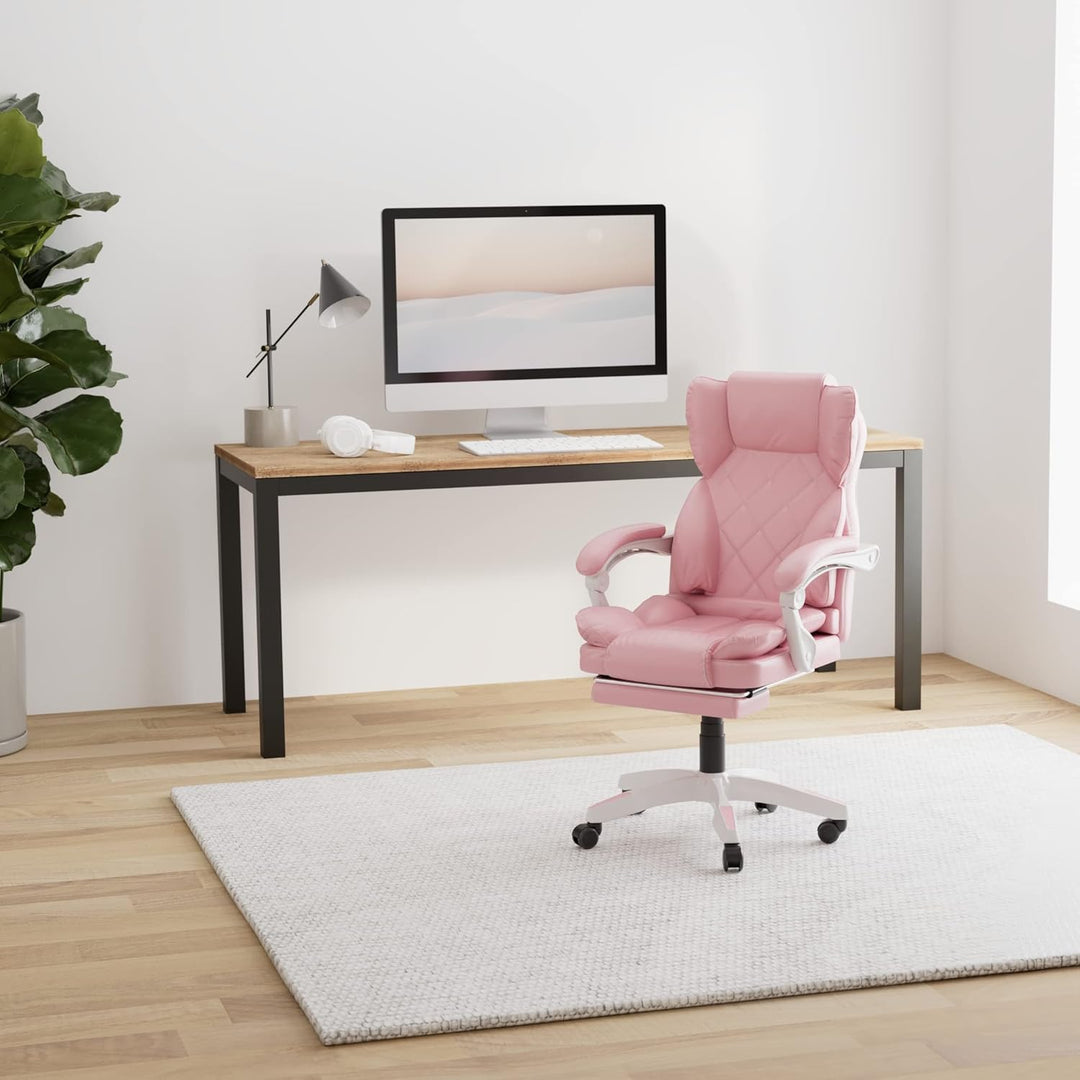 TRISENS Schreibtischstuhl Design Bürostuhl TV Bürosessel Chefsessel Relax & Home Office, Farbe:Rosa,