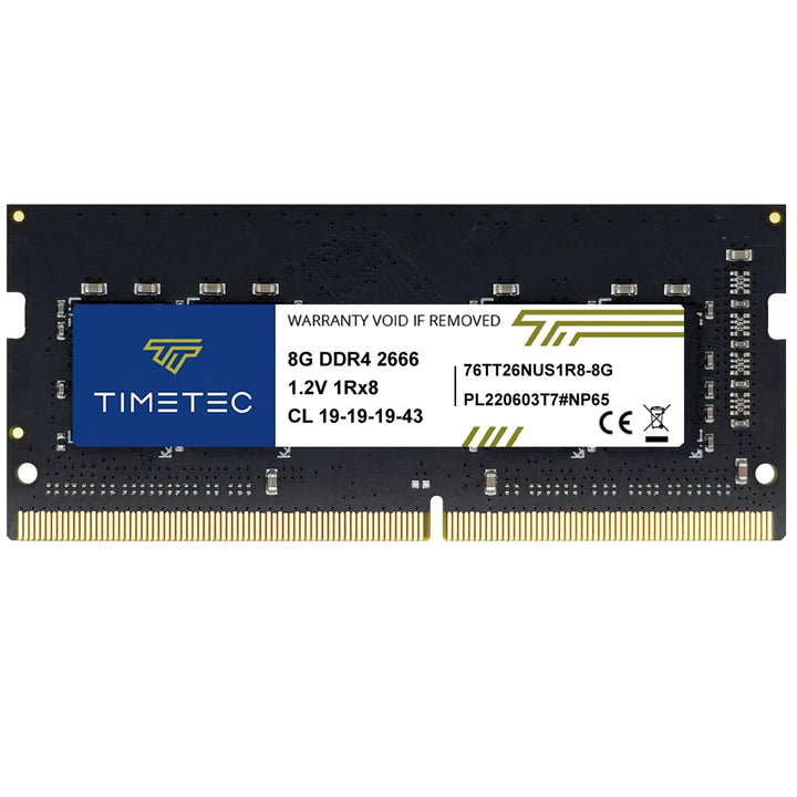Timetec 8GB DDR4 2666MHz (DDR4-2666) PC4-21300 ((PC4-2666V) Non-ECC Unbuffered 1.2V CL19 1Rx8 Single