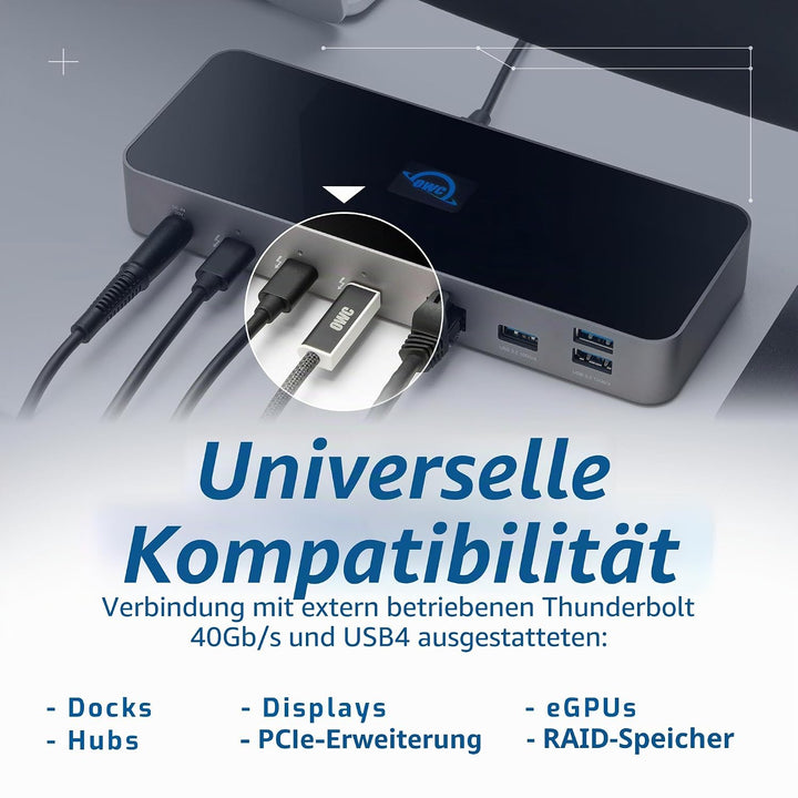 OWC 3,0 m langes USB4 (40 Gb/s) aktives optisches Kabel, 3,0 m