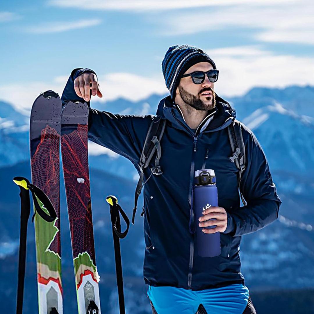 Thermosflasche 1L, Auslaufsicher Thermoskanne, BPA-Frei Isolierflasche, Trinkflasche Edelstahl für S
