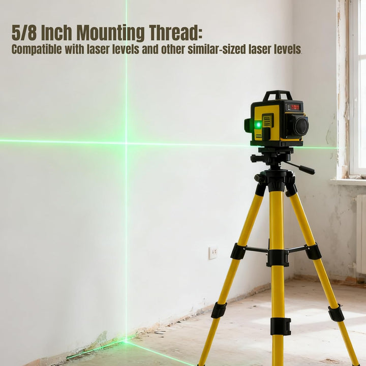 Candeon Kreuzlinienlaser Stativ, Teleskopisch Laser Level Stativ Gewinde 5/8", 38-100cm, Aluminiumst