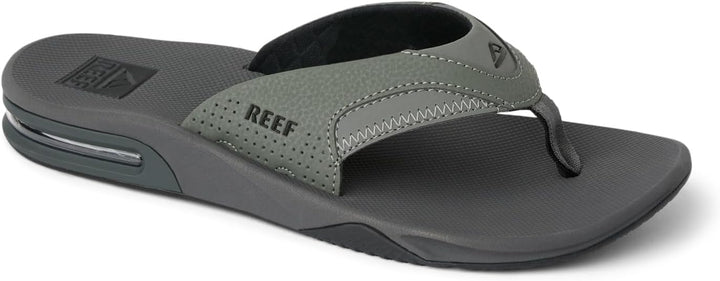 Reef Herren Fanning Flipflop 43 EU Grau Grau Schwarz, 43 EU Grau Grau Schwarz