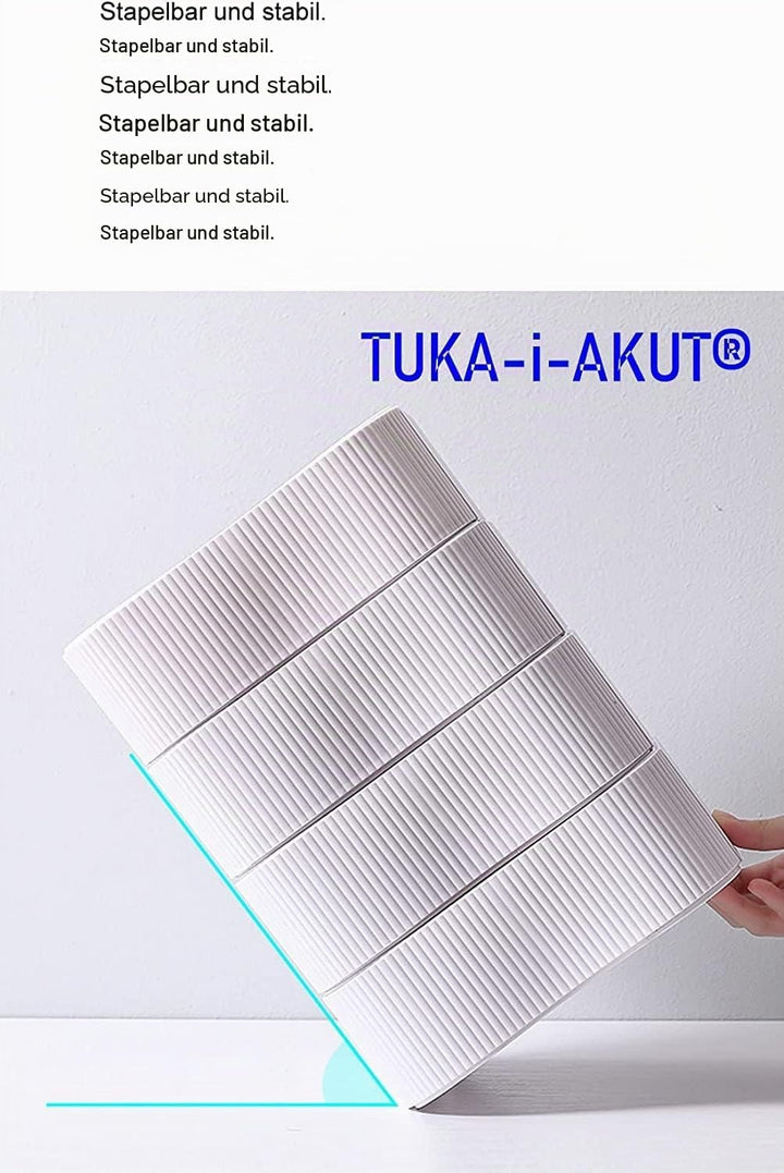 TUKA-i-AKUT [3x Stapelbar Desktop Organizer Schubladenbox Frei Kombinierbar, Schreibtisch Storage Ut