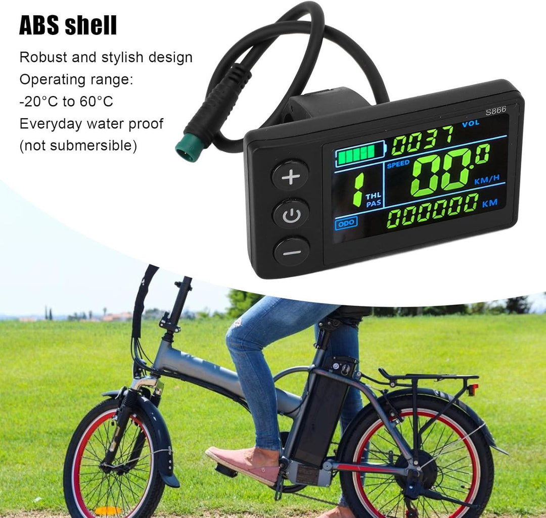 LCD-Display für Elektrofahrräder, S866 ebikesDisplay, Bedienfeld, Wasserdicht, 5-polig, für Elektror