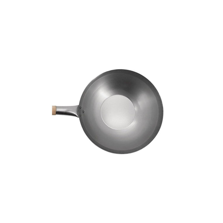 Vogue K296 Wok, Baustahl Flacher Boden, 32,4 cm Durchmesser