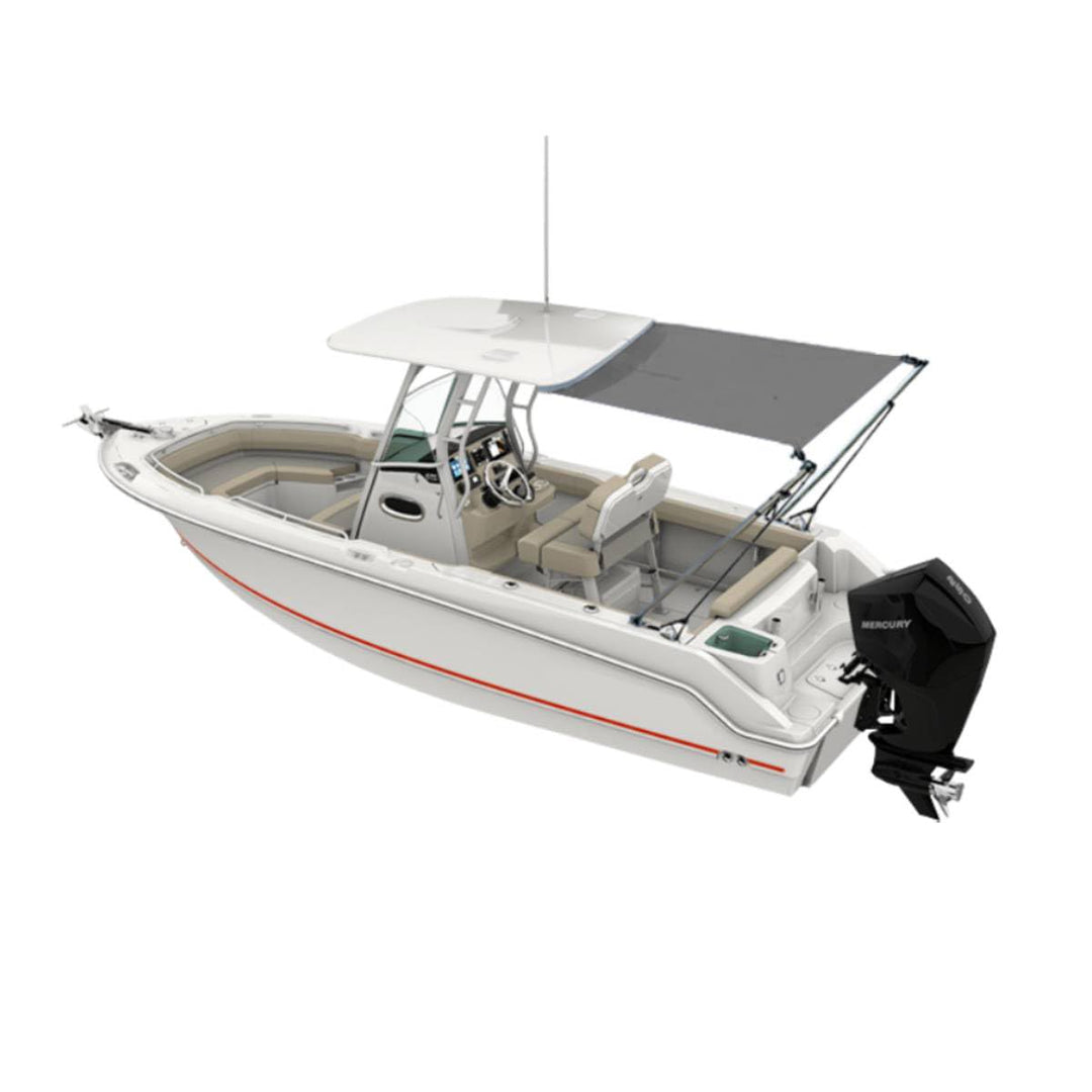 Oceansouth T-Top Erweiterungssatz Sonnenschutz Heck Grau Länge und Breite 2.4m - 2.1m, Grau Länge un