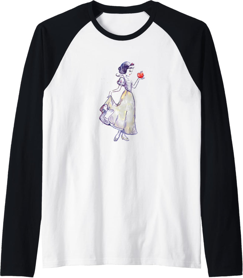 Disney Snow White Watercolor Sketch Raglan