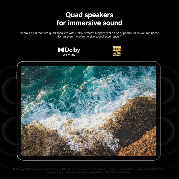 XIAOMI Pad 8 8 GB/128 GB, WiFi 7, 11,2" 3,2K Tablet, Dolby Atmos Sound, Snapdragon 870 Prozessor, 92
