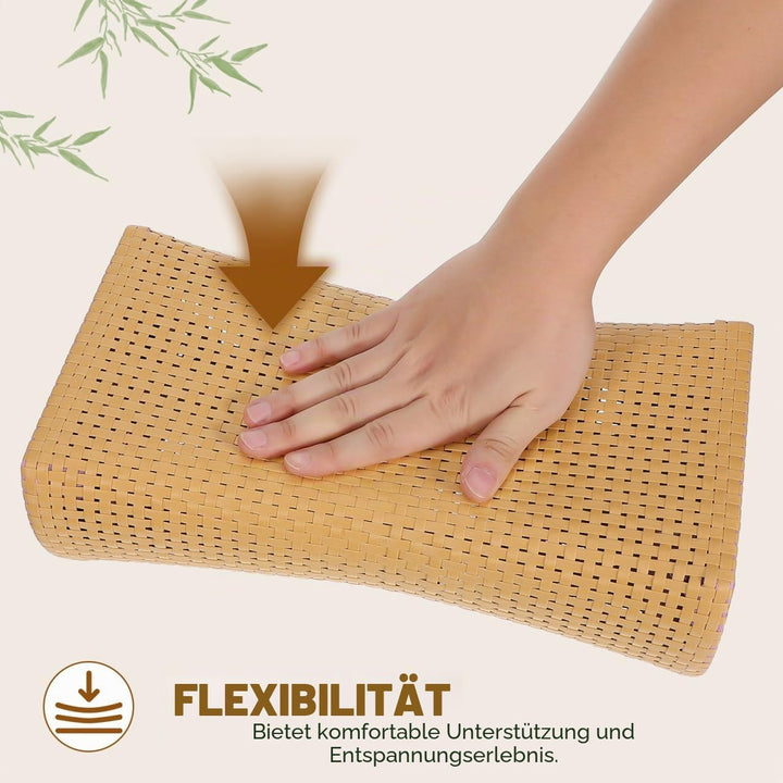 iplusmile Simuliertes Rattan Saunakissen Ergonomisches Nackenstützkissen Für Sauna Dampfbad Wellness