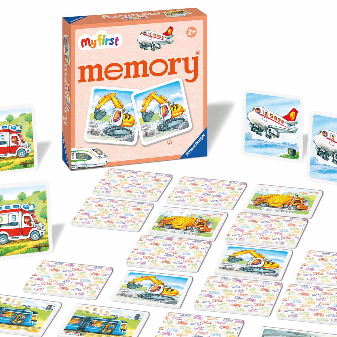 Ravensburger - 20878 - My First Memory® Fahrzeuge, Merk- und Suchspiel mit extra grossen Bildkarten