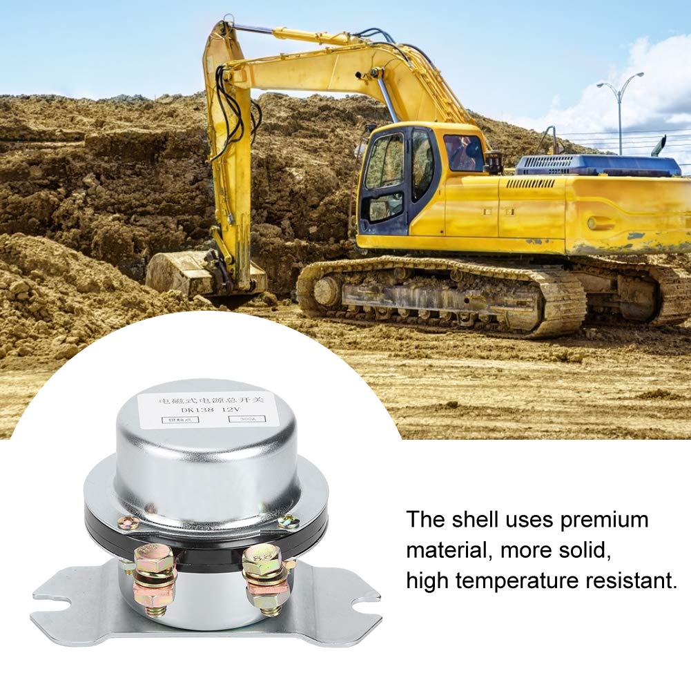 Qiilu 12V 300A DK238 Schaltrelais, Auto-Gesamtleistungsschalterrelais Baggerrelais für Baumaschinenf